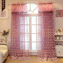 European Princess Style Living Room Tulle Curtains Luxury Embroidered Voile Curtain for Bedroom Pink Sheer Curtain Window Drapes 2024 - buy cheap