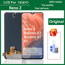 Оригинальный Super AMOLED 6,4 "ЖК-дисплей Дисплей высококачественный защитный чехол для OPPO K5 Рено Z ЖК-дисплей кодирующий преобразователь сенсорного экрана в сборе для OPPO Realme X2 / XT Дисплей 2024 - купить недорого