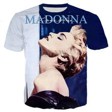 Футболка Мужская/женская с 3D принтом, модная рубашка в стиле поп-певицы, Мадонны, Повседневная Уличная одежда в стиле Харадзюку 2024 - купить недорого
