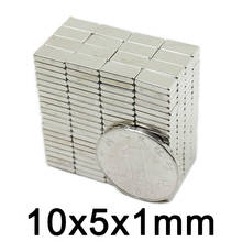 50/100/150 шт. 10x5x1 мм N35 сильной квадратной NdFeB неодимовый магнит редкоземельный магнит 10*5*1 мм неодимовые магниты 10 мм x 5 мм x 1 мм 2024 - купить недорого