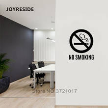 Joyreside não fumar sinal decalques de parede loja janela casa sala de estar decoração vinil adesivos de parede design simples não fumar wm322 2024 - compre barato