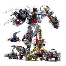 5 в 1 Dinobots Combiner Megazord экшн-фигурка трансформация Гримлок шлак Snarl Sludge Swoop Dinobots деформация робот-игрушки 2024 - купить недорого