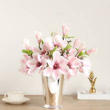 1 bundle Orchid Magnolia Artificial Flowers Bouquet Silk Flowers For Home Wedding Decoration Fake Plants 2024 - buy cheap