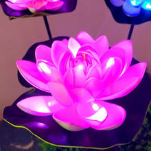 Solar Light Outdoor Waterproof Led Lotus Villa Solar Garden Light  Lamp Luminous Lotus Flower Floor Lamp Can Be Customized 2024 - buy cheap