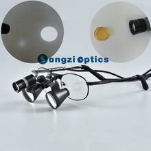 (2.5X 3X 3.5X Optional) Titanium Frames Binocular Dental Surgical Loupes And LED Light Come With Circle Light Spot 2024 - купить недорого