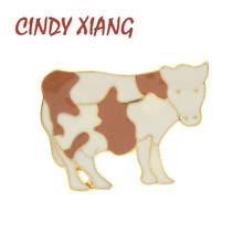 CINDY XIANG-broches esmaltados de vaca para mujer, Pin de año de toro chino, 2 colores disponibles, joyería, insignias, regalo 2024 - compra barato