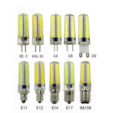 NEW Dimmable Light Bulbs G8/G9/E12/G4/BA15D 9W LED Bulb E17 E14 E11 GY6.35 AC100-130V 220V-240V 80 SMD 5736 LED Silicone lamp 2024 - buy cheap