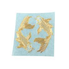 2Pcs/Pair Golden Carp Fish Epoxy Resin Mold Material Metal Sticker DIY Handmade Jewelry Fillings for Phone Case Making 2024 - buy cheap