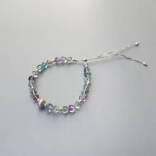 Lii Ji Natural Multi Fluorite Square Shape Beads Adjustable Bracelets 925 Sterling Silver Delicate Friendship Bracelet 2024 - buy cheap