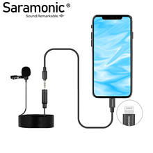 Saramonic lavmicro u1b microfone com lapela universal, com lightning plug adaptador, compatível com iphone 11 10x8 7 mac ipad, vídeo do youtube 2024 - compre barato