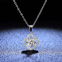 Inbeauté colar de pingente de moissanite 18k, branco, dourado e prata 925, 1 ct, princesa brilhante, excelente corte d, teste de cor diamante 2024 - compre barato