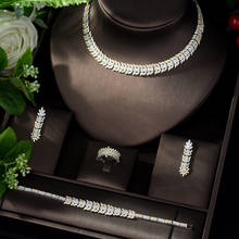 Hinode conjunto de joias para mulheres, moda 2 tones, brincos e colar, joias para mulheres, zircônia cúbica, conjunto de joias, bijuteria, conjunto de conjunto N-1092 2024 - compre barato