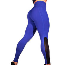 Calça legging de malha para yoga, calça legging esportiva para ginástica, corrida, atletismo 2024 - compre barato