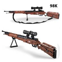 Cada SWAT Military Gun Series 98K Gun Sniper Rifle Building Blocks PUBG Shooting Toy Gun Model For Children Toy Boy Friends Gift 2024 - buy cheap