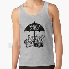 Camiseta sin mangas de la Academia Umbrella, chaleco 100% algodón, de la Academia de paraguas, lauss Hargreeves Seance, Umbrella Academy Tv Netflix 2024 - compra barato