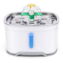 Автоматический питьевой фонтанчик для домашних животных, 2,4 л, со светодиодной подсветкой, USB 2024 - купить недорого