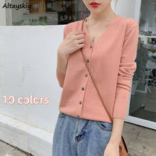 Cardigan Women Slim Simple Korean Casual Chandails Mujer Various Colors Friends Elegant Spring Single-Breasted Fashion Clothing 2024 - buy cheap