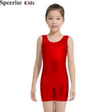 Catsuit de LICRA brillante para niños, traje de baño para Leotardos de Ballet, ropa de baile, ropa deportiva profesional sin mangas 2024 - compra barato