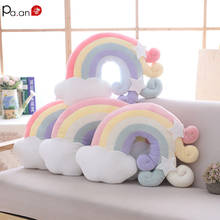 Pa.an Cute Candy Color Cloud Star Moon Plush Doll Pillow Colorful Rainbow Sofa Pillow Cushion Home Decoration Gifts for Children 2024 - buy cheap