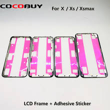 10pcs/lot LCD Screen Bezel Frame For iPhone X XS Max 11PM Front Glass Bezel Frame With Adhesive Sticker Phone Repair Replacement 2024 - buy cheap