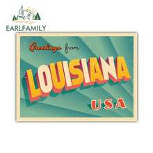 EARLFAMILY 13cm x 9.7cm for Louisiana USA State Greetings Retro Emblem Logo Car Stickers Vinyl JDM Bumper Trunk Truck Graphics 2024 - buy cheap