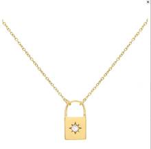 Rock Choker Lock with star Necklace Chain On The Neck With Lock Punk Jewelry Mujer Key Padlock Pendant Necklace For Women Gift 2024 - buy cheap