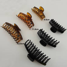 Pinzas grandes de plástico para el pelo, accesorio para sujetar coletas, color negro, 9,0 cm, 11,0 cm, 13,0 cm, 5 unidades 2024 - compra barato