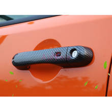 Cubierta protectora para manija de coche, moldura de fibra de carbono para manija de puerta exterior, accesorios para Jeep Renegade 2015-2018 2024 - compra barato