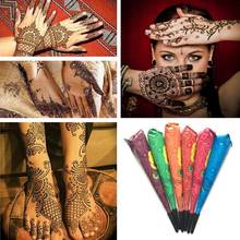 Kit de tatuagem temporária natural, tinta de pintura corporal, pintura a óleo, henna, à prova d'água, kit de tatuagem, arte corporal, creme, tslm1 2024 - compre barato