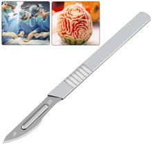 Scalpel faca de aço carbono, faca com lâminas de metal carbono 10 peças 11 #23 # e diy ferramenta faca de cortar animal de reparo pcb 1 peça 2024 - compre barato