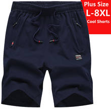 Summer Cotton Shorts Men Big Size L-7XL 8XL Men Shorts Beach Boardshorts Elastic Waist Male Homme Short Trousers Bermuda Masculi 2024 - buy cheap