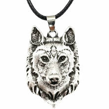 Norse Viking Wolf Amulet Pendant Rope Chain Gothic Necklace Mens Womens Accessories 2024 - buy cheap