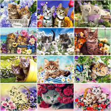 5D Diamond Painting Cat Full Round Rhinestones Pictures Animals Diamond Embroidery Mosaic Sale DIY Cross Stitch Kits Wall Art 2024 - buy cheap