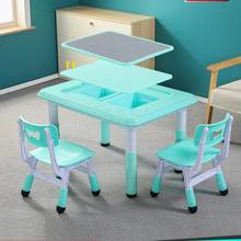 Children's Desks And Chairs Set, Kindergarten Home Plastic Game Table, Dining Painting Lifting Baby's Writing Tabl 2024 - buy cheap