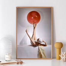 Modern Fashion Wall Art Canvas Painting Ballet Yoga Ball Woman Oil Painting Nordic Poster Pictures For Living Room Home Decor 2024 - buy cheap