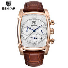 Luxury Brand BENYAR Men Fashion Sport Watches Men's Quartz Clock Man Leather Army Military Wrist Watch relogio masculino 2024 - buy cheap