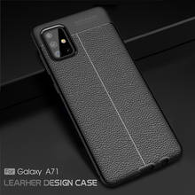 For Samsung Galaxy A51 Case Cover Funda Case Luxury  Leather Style Silicone Bumper Soft TPU Phone Case on For Galaxy A51 2024 - buy cheap