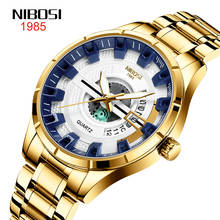 NIBOSI watches men Fashion Casual Clock Stainless Steel Top Brand Luxury men's Sport Quartz wristwatch 2020 new relogio feminino 2024 - buy cheap