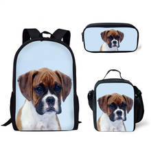 3pcs/set School Bags for Kids Primary School Bag Children Boxer Dog 3D Printing School Backpack Girls Puppy Schoolbag 2024 - buy cheap