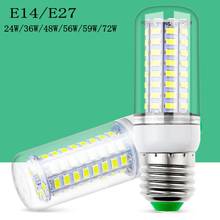 2PCS E27 LED Lamp 220V LED Bulb SMD 5730 E14 LED Light 24 36 48 56 69 72 LEDs Corn Bulbs Chandelier For Home Lighting 2024 - buy cheap