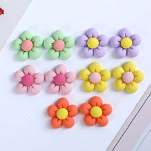 10Pcs Kawaii Flower Flat back Resin Cabochon Scrapbooking Craft for Hair Bows Center Accessories DIY Phone Case Decoration 21mm 2024 - buy cheap