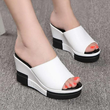 2021 Fashion Flip Flops Slippers For Women Platform Summer Shoes Open Toe Wedges Sandals Ladies Shoes Women Plus Size 35-40 2024 - buy cheap