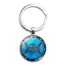 2020 Fashion Moon Goddess Triple Moon Series Time Glass Pendant Keychain Men and Women Jewelry Keychain 2024 - buy cheap