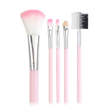 5pcs Professional Makeup Brushes Kit Set Powder Eyeshadow Brush Eyelash Eyebrow Comb Cosmetic Tool Pink Handle Make Up Brush 2024 - buy cheap