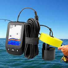 Рыболокатор XF02C 100 м портативный рыболокатор ЖК-экран с сигнализацией для рыбалки 45 градусов эхолот сигнализации 0,6-100 м 9 м кабель 2024 - купить недорого
