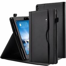 Funda de estilo empresarial para Lenovo tab5 10, softbank 801LV de 10,1 pulgadas, funda de piel sintética con soporte para tarjeta de mano y bolígrafo 2024 - compra barato