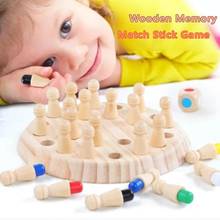 Juego de ajedrez con memoria de madera para niños, juego de mesa de bloques divertidos, juguete educativo de habilidad cognitiva de Color 2024 - compra barato