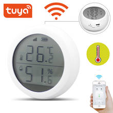 Tuya Smart WIFI Temperature Humidity Sensor Built-in buzzer 55dB LCD Display Indoor Hygrometer Thermomete Support Alexa Google 2024 - buy cheap