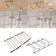 Wine Glass Rack Under Cabinet Hanging Wire Stemware Rack Holder, Each Row Hanging 3-4 Cups 2024 - buy cheap