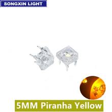 Piraña LED transparente para el agua, lámpara de diodo emisor de luz redonda de 5mm, ultrabrillante, amarillo, agujero pasante, 10 Uds. 2024 - compra barato